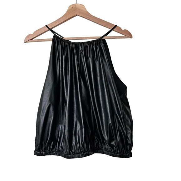 Theory Women's Black Halter Neck Gathered Camisole Blouse Top Size M - Picture 2 of 8